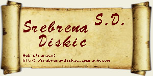 Srebrena Diskić vizit kartica
